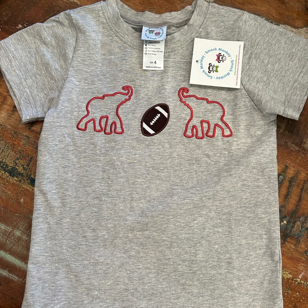 Elephant football embroidered shirt